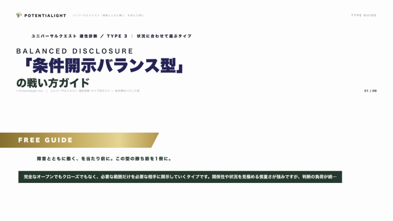 条件開示バランス型の戦い方ガイド 表紙